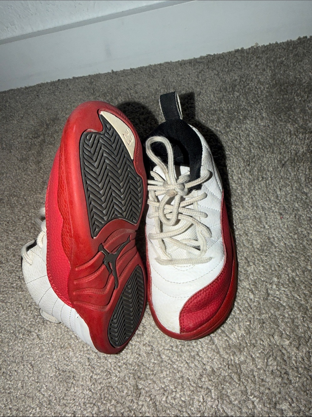 Jordan Kids White, Red & Black High-Top Sneakers